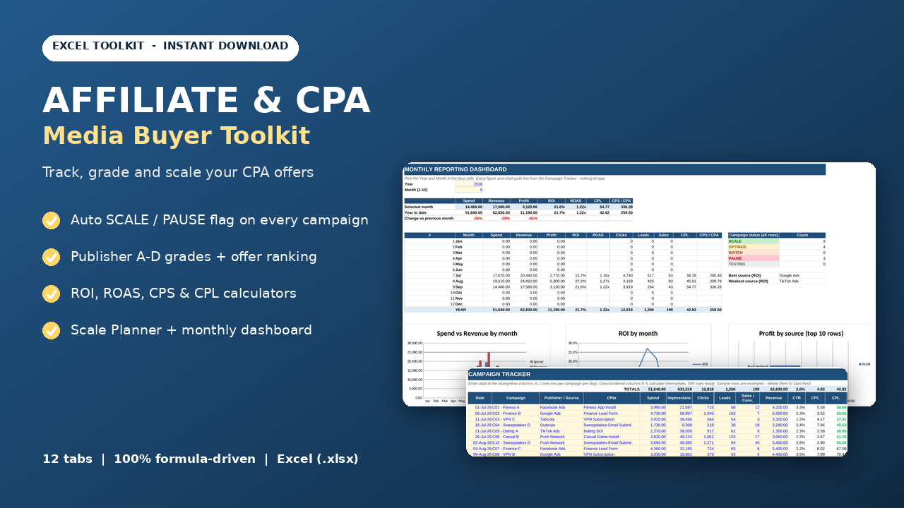 Affiliate and CPA toolkit
